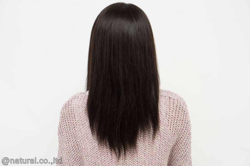 医療用ウィッグ女性用黒髪の参考写真